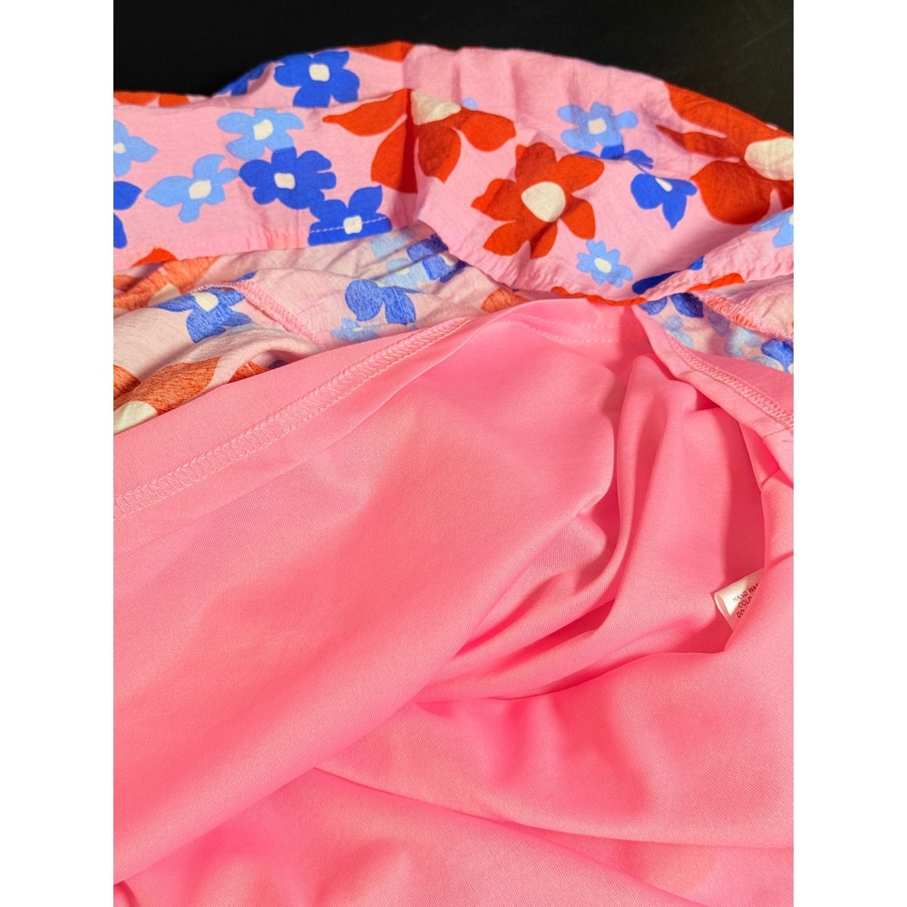 Y2k Entro Pink Floral Tiered Oversized Babydoll Dress Retro Girlhoodcore XL Brig - Picture 7 of 10